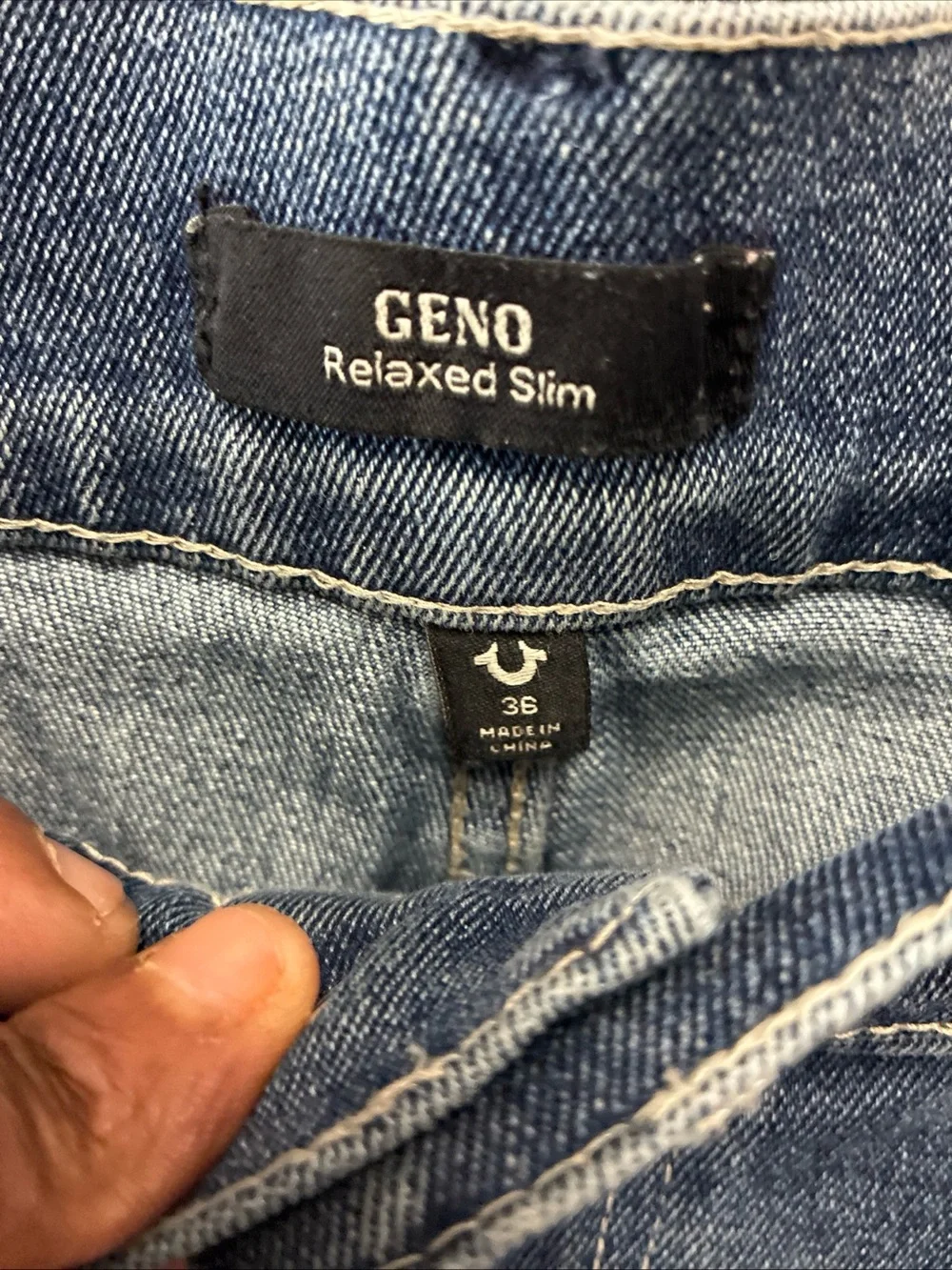 Men’s True Religion Geno World Tour Jeans Denim Used sz 36
